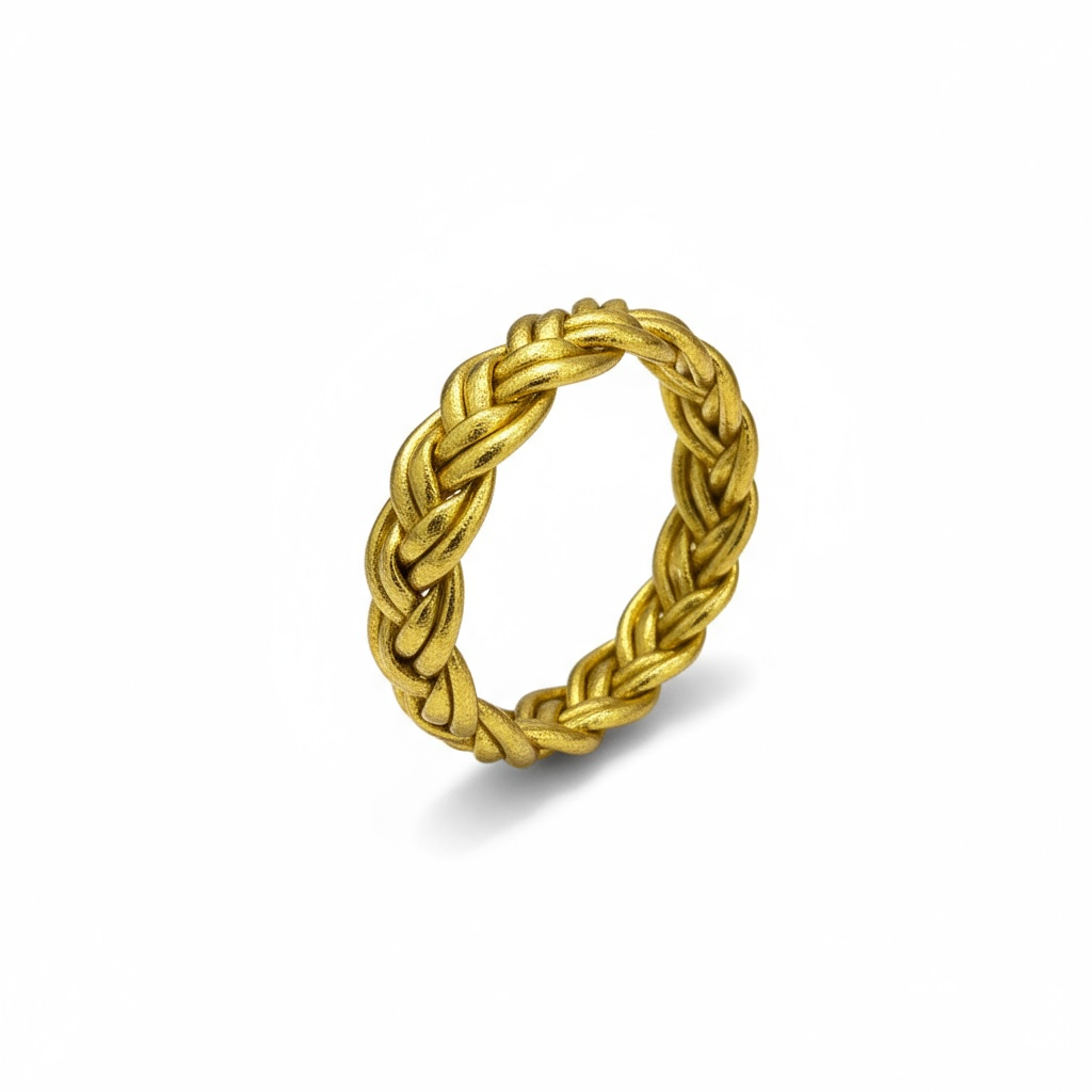 PULSERA PAN DE ORO TRENZADA