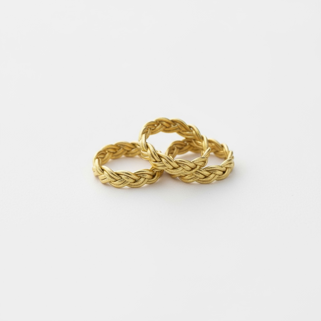 PULSERA PAN DE ORO TRENZADA