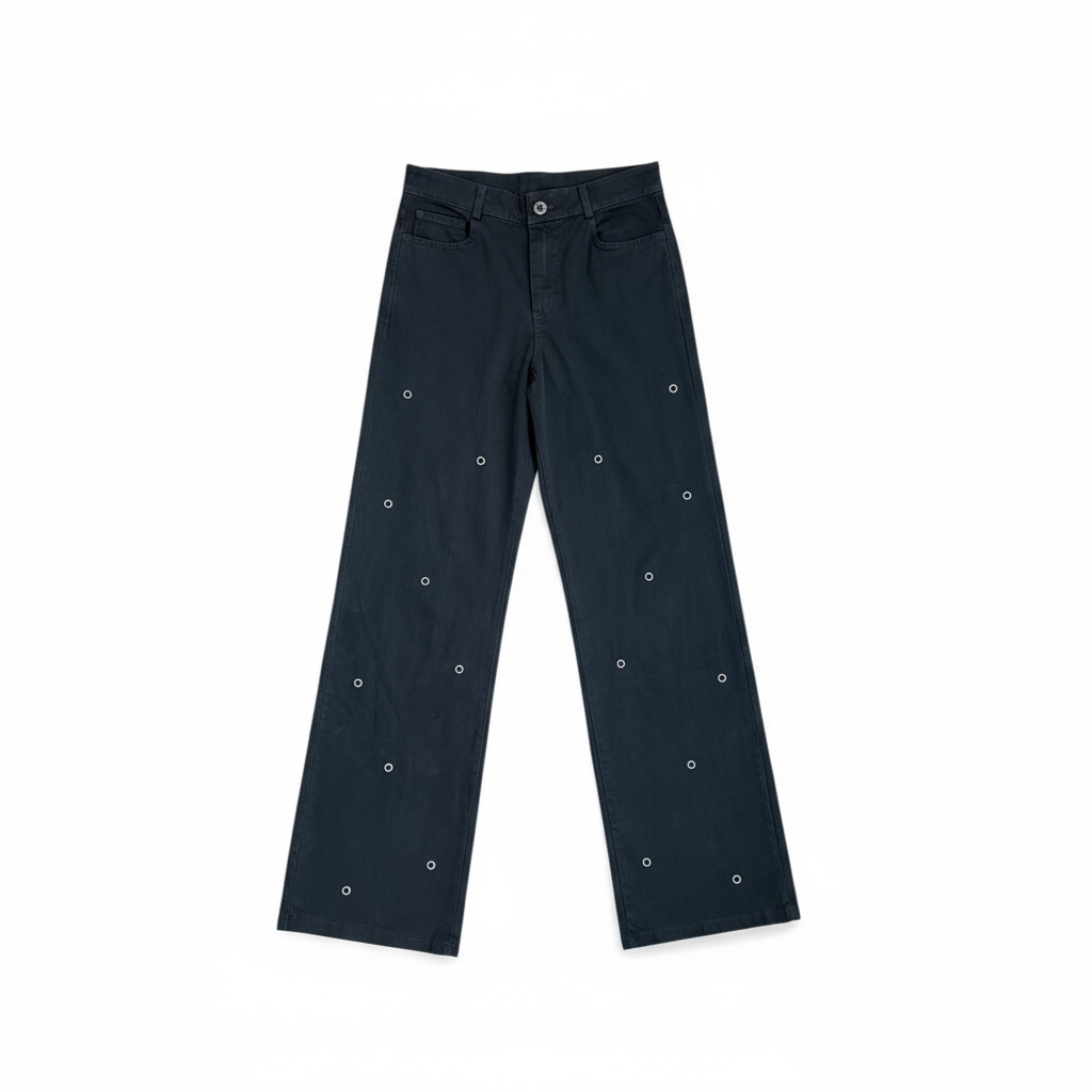 PANTALONES CON ESTAMPADO DE EYELETS